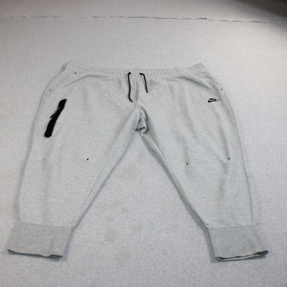 Nike Tech Sweatpants Womens 3XL Gray Fleece Joggers Cropped Elastic Waist Pocket